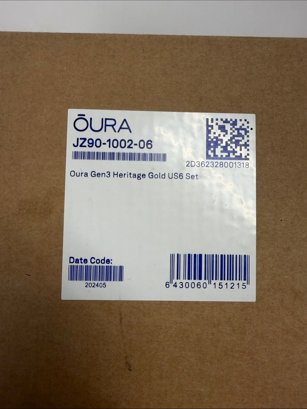 Oura Gen3 Gold Heritage Ring Size 6